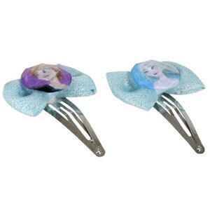 NEW Disney Frozen II Hair Clips Girls Hair Clips 2 ct Elsa Anna Blue Gli…